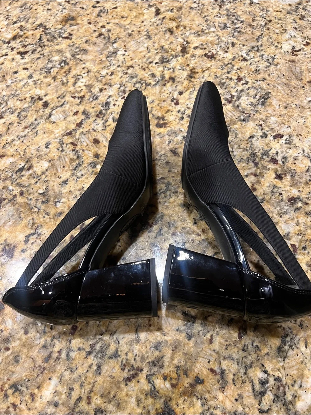 Anne Klein Black Pointed-Toe Heels